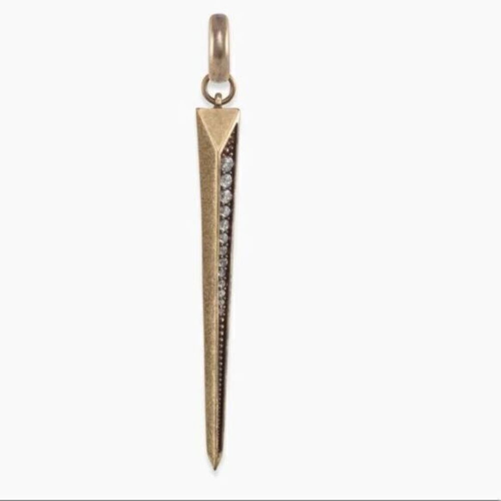 KENDRA SCOTT Spike Charm In Vintage Gold NWOT